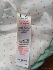 Dívčí zimní bunda M&S 9-12 měsíců - 4