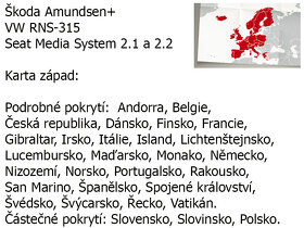 Mapy 2020 V12 Škoda Amundsen+ a VW RNS-315 Seat Media System - 4