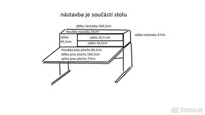 Psací stůl, prac. stůl, kontejner, zásuvková skříň - 4