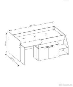 Patrova postel se stolem a skrinkou - rezervace - 4