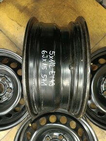 Volkswagen Golf 5x112 ET43 6Jx15 57,1 plechové disky - 4