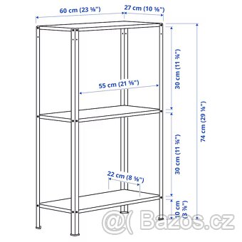 Regály Hyllis Ikea 4x malý a 10x velký - 4