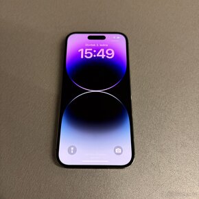 iPhone 14 Pro 256GB deep purple, pěkný stav, rok záruka - 4