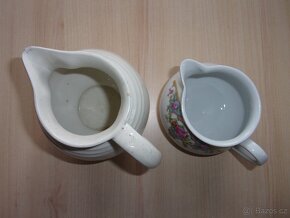 2x STARÁ PORCELÁNOVÁ MLÉČENKA, DŽBÁNEK - 4