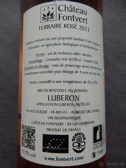 Růžové víno chateau fontvert 2023 terraire rosé - 4