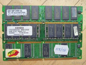 Paměti SO-DIMM,SDRAM,DDR  různých typů a velikostí - 4