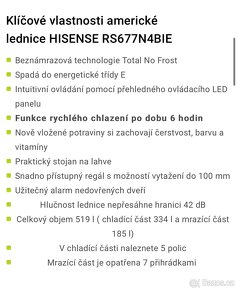 Americká lednice HISENSE RS677N4BIE - 4