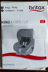 Autosedačka - Britax Römer King II, 9-18kg (nemá isofix) - 4