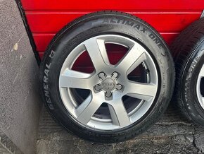 Original ALU kola Audi 17" 8J ET39 + letní pneu 225/55/R17 - 4