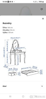 Toaletní stolek Hemnes Ikea - 4