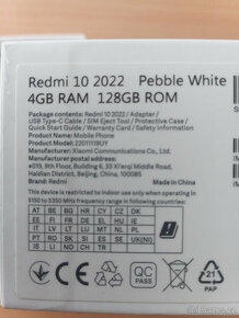 Nový mobil Xiaomi Redmi 10 2022 White (4GB/128GB) - 4