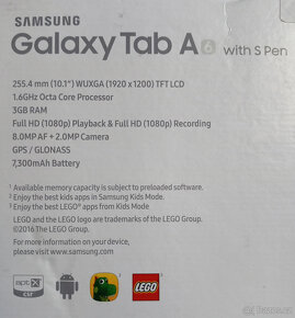 10,1" tablet Samsung Galaxy Tab A6 + S pen + obal, Brno - 4