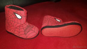 Spider man papuče + maska velikost 20-22 , délka 14cm - 4