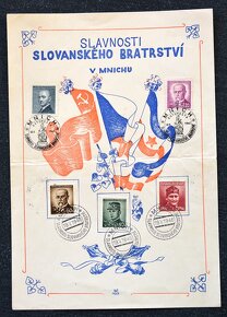 Příležitostné tisky 1945 dr. Beneš,  Slov. bratrství 1946 - 4