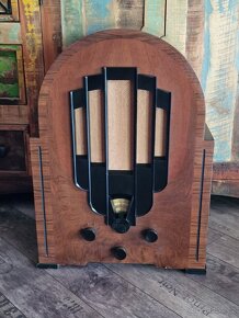 Starožitné krásné velké rádio Philips 636A, 1933/34, Francie - 4