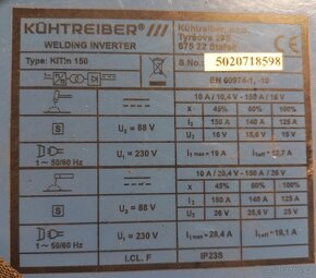 Svářečka Kühtreiber KITin 150 - 4