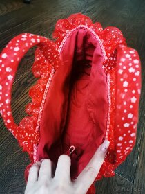 Letní slaměná  roztomilá červená kabelka - 4