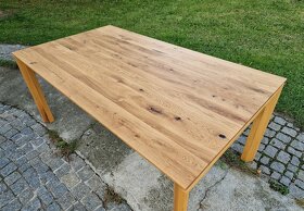 Nový dubový masivní rozkládací stůl 100x180+100 cm - 4