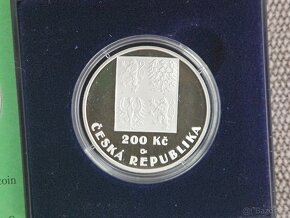 Stříbrná mince 2001 200 Kč Český fotbalový svaz PROOF - 4