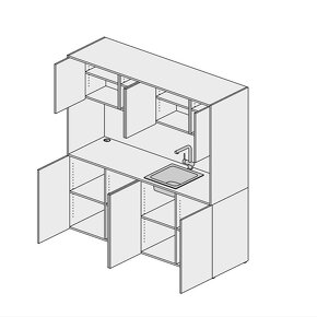 Prodám kancelářské kuchyně 1963 x 600 x 2000 mm - 4