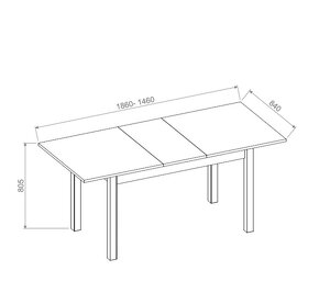 Rozkládací jídelní stůl a ZDARMA 4 židle - 4