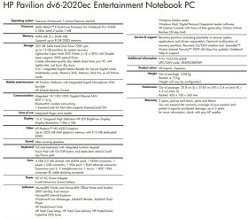 Prodám HP Pavilion dv6 2020 ec 2500,-Kč - 4