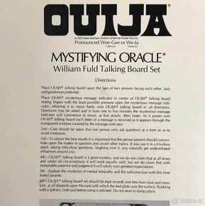 Ouija deska William Fuld 1972 (USA) - 4