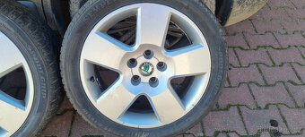 Alu kola originál Škoda Superb 5x112 7x17 ET37 3U0 601 025 - 4