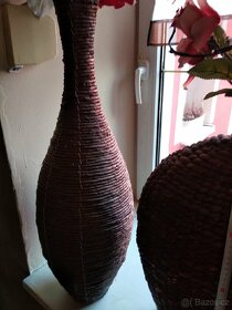 2x velká váza hnědá z pevné mořské trávy cena kus - 4