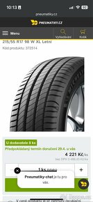 Letní pneumatiky Michelin 215/55 R17 - 4