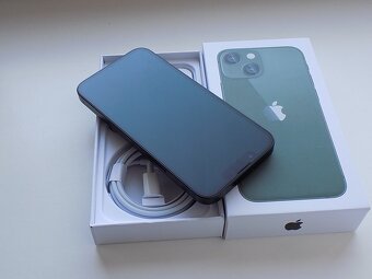 APPLE iPhone 13 mini 256GB Green - ZÁRUKA - TOP STAV - 4