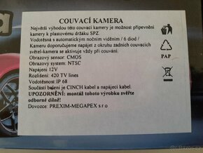 Couvací kamera na rámeček SPZ - nová - 4