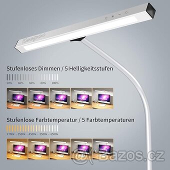 LED stolní lampa, stmívatelná upínací lampa pro architekty, - 4