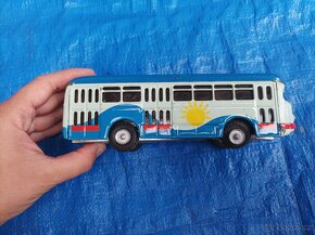 Stará plechová hračka - autobus - 4