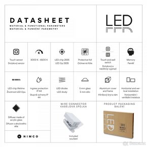 LED ZRCADLO 600x800 s dotykovým senzorem - 4