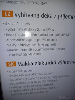 ELEKTRICKA  VYHŘIVANA  DEKA - 4