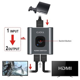 HDMI obousměrný přepínač signálu pro 2 zařízení - 4