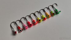 Lakované Jig hlavičky pro Ultralight přívlač set 10ks 1g 2cm - 4