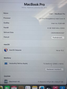 Apple MacBook Pro 13" Mid 2014 nejnovejší macOS Sequoia - 4