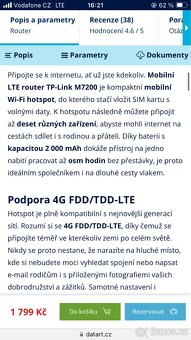 Prenosny bezdratovy router wifi pripojeni kdekoliv - 4