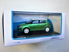 Model ŠKODA Fabia II RS Zelená metalíza "Rallye"  Abrex 1/43 - 4