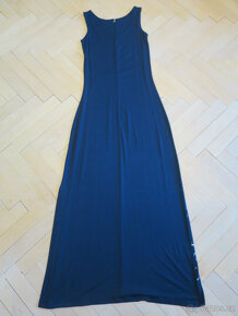 Dlouhé dámské letní modré šaty s obrázkem majáku - 4
