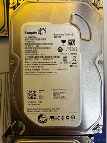 Pevné disky nové, HDD, 3,5", 7200rpm, SATA, 250GB, 500GB - 4