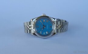 Seiko Mod Datejust rome numerals tiffany blue dial Automatic - 4