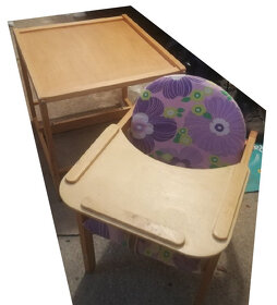 Jídelní židlička + stolek, lze sestavit i vyvýšená židlička - 4