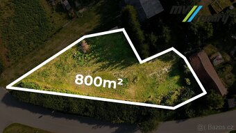 Oskořínek, prodej stavebního pozemku 800m2, ev.č. 1788-1 - 4