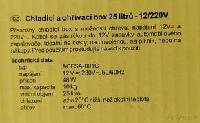 Chladící a ohřívací box 25 litrů - 4