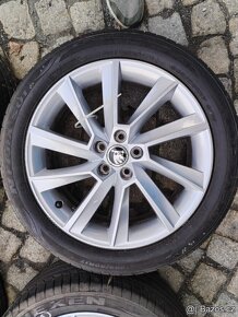 SKODA SCALA al. disky 5x100 R17+ 205/50 R17 leto - 4