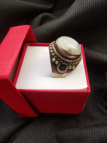 Stříbrný prsten s měsíčním kamenem - 4