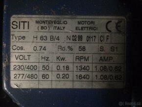 Elektromotor 180 W s převodovkou a variátorem 4,1 - 21 ot - 4